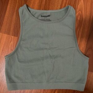 Garage Sage Ribbed Crop Top size Xs